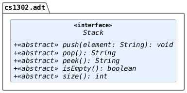 hide circle
hide empty members
set namespaceSeparator none
skinparam classAttributeIconSize 0
skinparam genericDisplay old
skinparam defaultFontName monospaced
skinparam defaultFontStyle bold
!includesub stack.common.puml!STACK